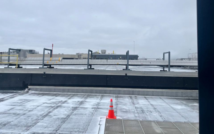 Roofing Hvac Units With View Of Cone