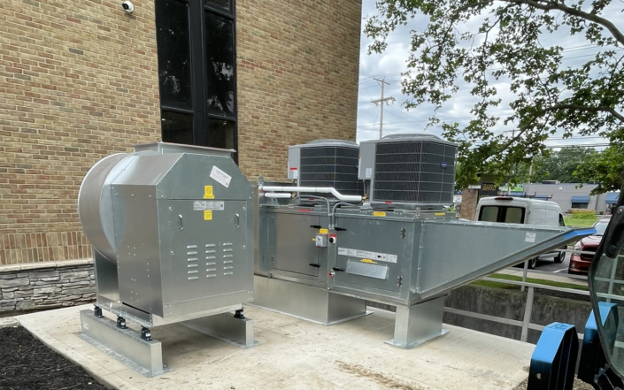 Hvac Units Outside Of Brick Building