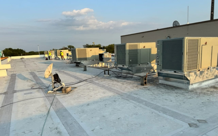 Hvac Units On The Roof Of Commercial Building