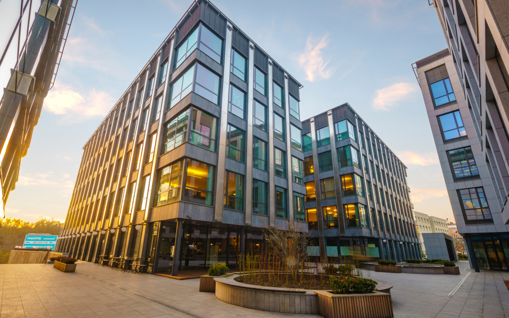 Modern Office Building In The Evening