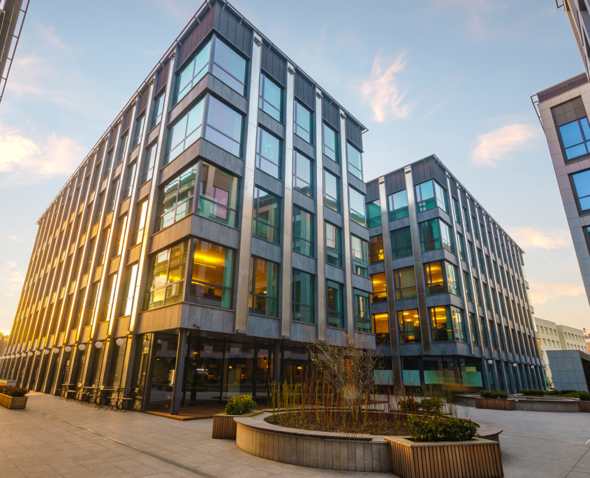 Modern Office Building In The Evening