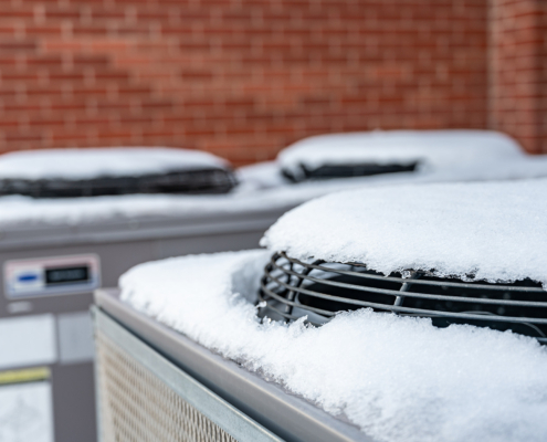 Commercial Hvac System In Snow